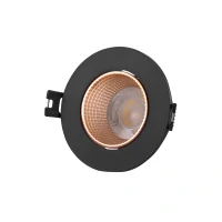 DK3061-BBR Встраиваемый светильник, IP 20, 10 Вт, GU5.3, LED, черный/бронзовый, пластик