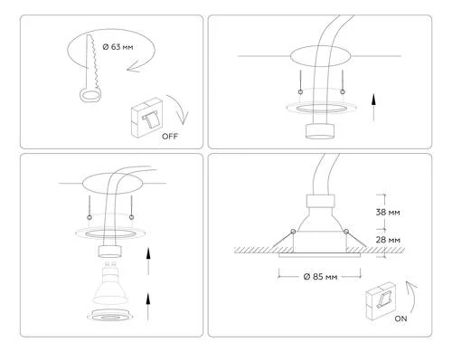 Встраиваемый светильник Ambrella Light TN TN102450 - Amppa.ru