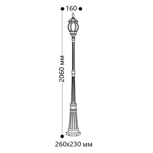 Светильник садово-парковый Feron 8111 столб 100W E27 230V, белый - Amppa.ru