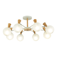 SLE220702-08 Светильник потолочный Белый, Светлое дерево/Белый E14 8*40W CATANIA