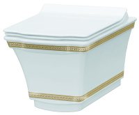 Подвесной унитаз безободковый с узором BOHEME Hermitage 951-G