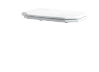 Крышка пластик для подвесного унитаза с микролифтом петли Хром BOHEME Vogue 946