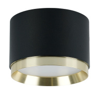 Светильник потолочный Feron Barrel DUET HL459 12W, 230V,GX53, черный + золото IP20, 52021