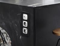 Рамка OMEGA Opera (Черный мрамор) 4-ая (Ambrella Volt, OF940704)