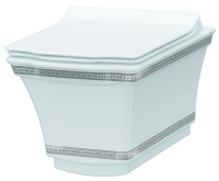 Подвесной унитаз безободковый с узором BOHEME Hermitage 951-CR