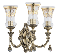 Бра SIE-K-3 (P) Sienna, 3xE27, Бронза и Прозрачный (Kutek, SIE-K-3(P))