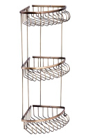 Угловая полка тройная 59 см Boheme Medici 10624 бронза