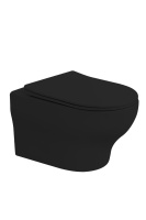 Унитаз подвесной с крышкой  Boheme FIORE 978-SET-B черный матовый