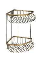 Угловая полка двойная 32 см Boheme Medici 10622 бронза